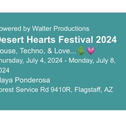 Desert Hearts Festival Ticket, Early Entry, And Car Camping Pass