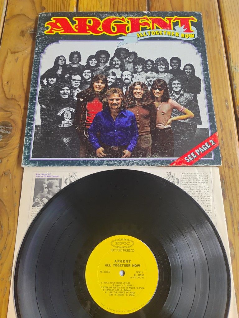 ARGENT "All Together Now" LP @1972 Epic/CBS Records CLEAN