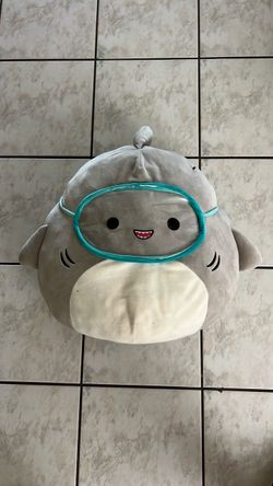 Squishmallow Shark Plush with Snorkel Mask
