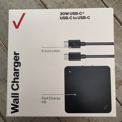 30W 6FT USB-C to USB-C Fast Charge PD Charging Kit - New