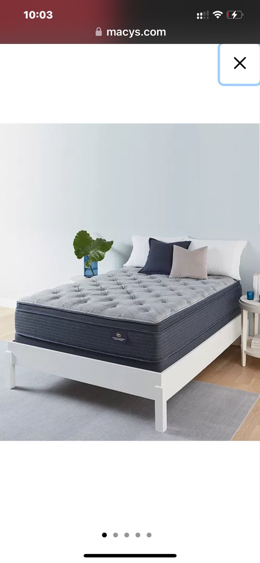 QueenSerta Grandmere Plush Pillow Top-Qn Adjustable Bt3000–Qn Organic100% Latex Cotton Mattress- Qn Tempurpedic