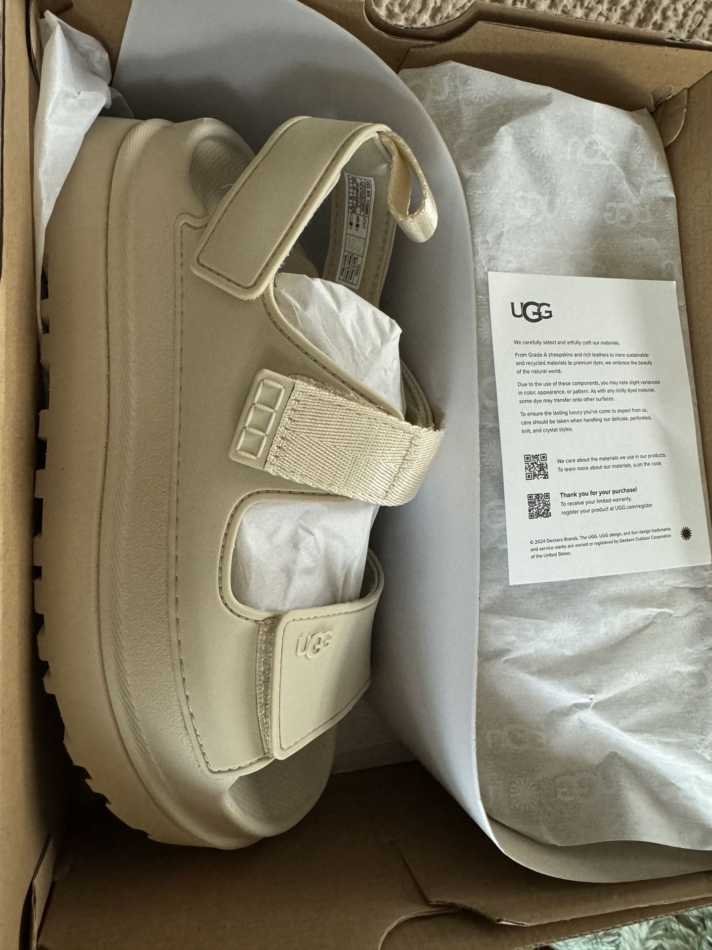 New In Box Uggs Golden glow Sandals