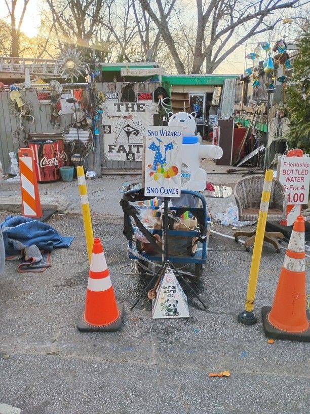 Snow Cone Business On Push Cart Ready To Go