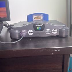 Nintendo 64 Complete System With Astro Purple Controllers