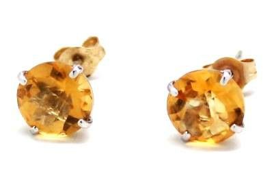 Ladies Citrine/Gold Earrings