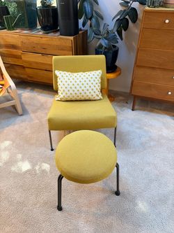 West Elm Chair and Matching Ottoman