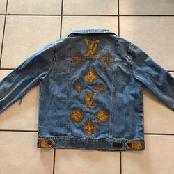 STS Blue Rhinestone Custom Denim Jacket Size M