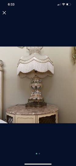 Beautiful Antique Porcelain Lamp