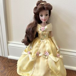 Disney Doll 14” Belle With Long Brown Hair