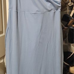 Blue Long Fancy Dress 