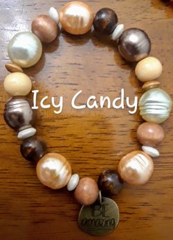 Icy Candy chocolate Bead Bracelet