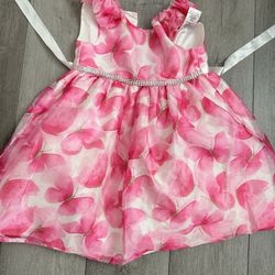 Toddler girls size 4T Easter dress in pink color new without tags never worn