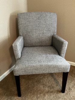 Gray accent chair