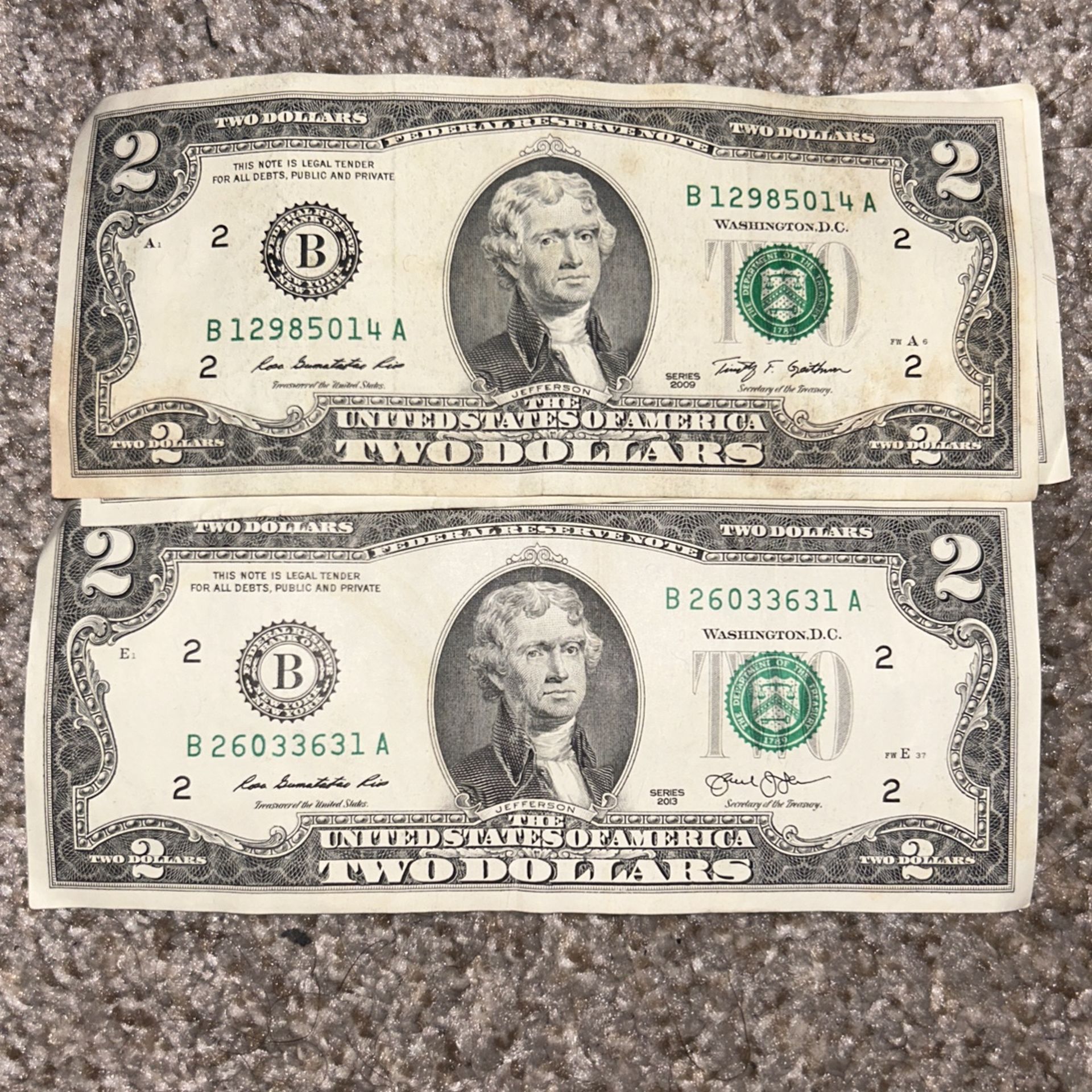 2$ Bills