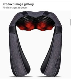 Back Massager, Shiatsu Neck Massager with Heat, Electric Shoulder Massager, Kneading Massage Pillow for Neck, Back, Shoulder, Foot, Leg, Muscle Pain R