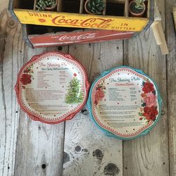The Pioneer Woman , Special Holiday Edition - Cheerful Rose - Sharing Plate Set Of 2  
