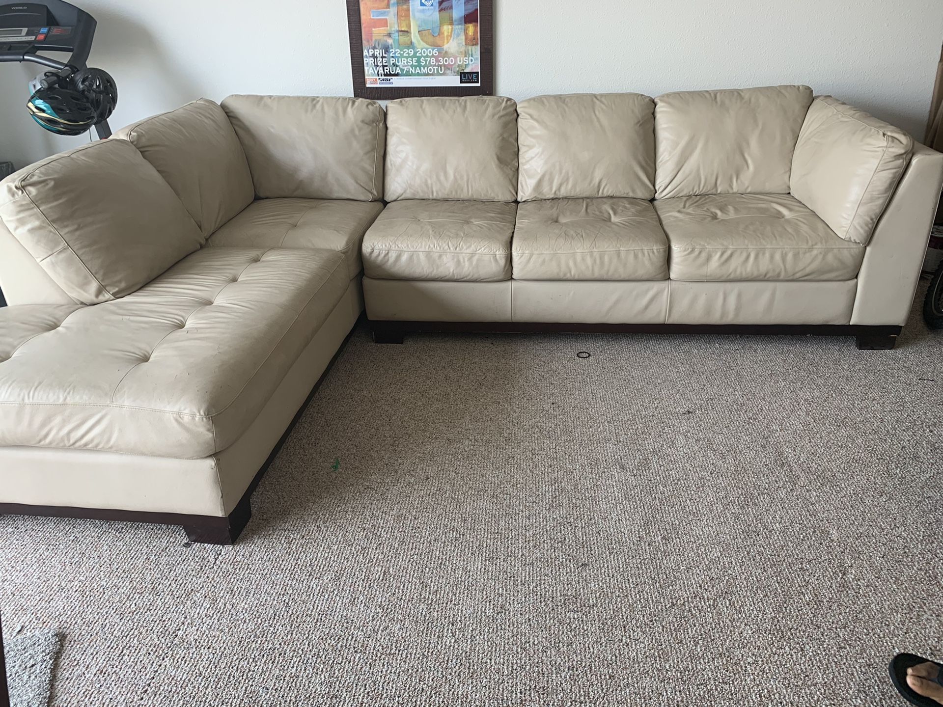 High end genuine leather Sectional couch