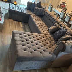 Grey 3 piece sofa
