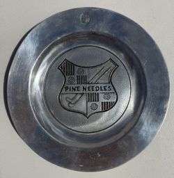 Vintage 1960s-70s Pine Needles Golf Club Wilton RWP Award Plate NC 10.25"