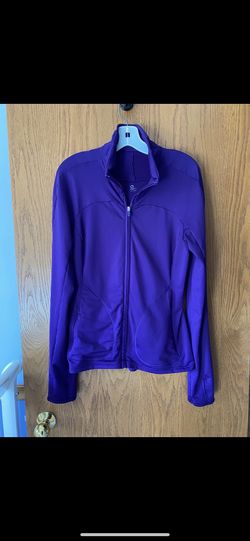 Ladies Purple Size Medium Athletic Zip Up