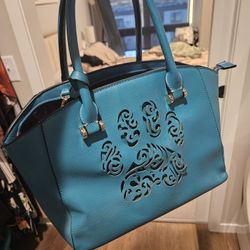 Blue Pawprint Handbag