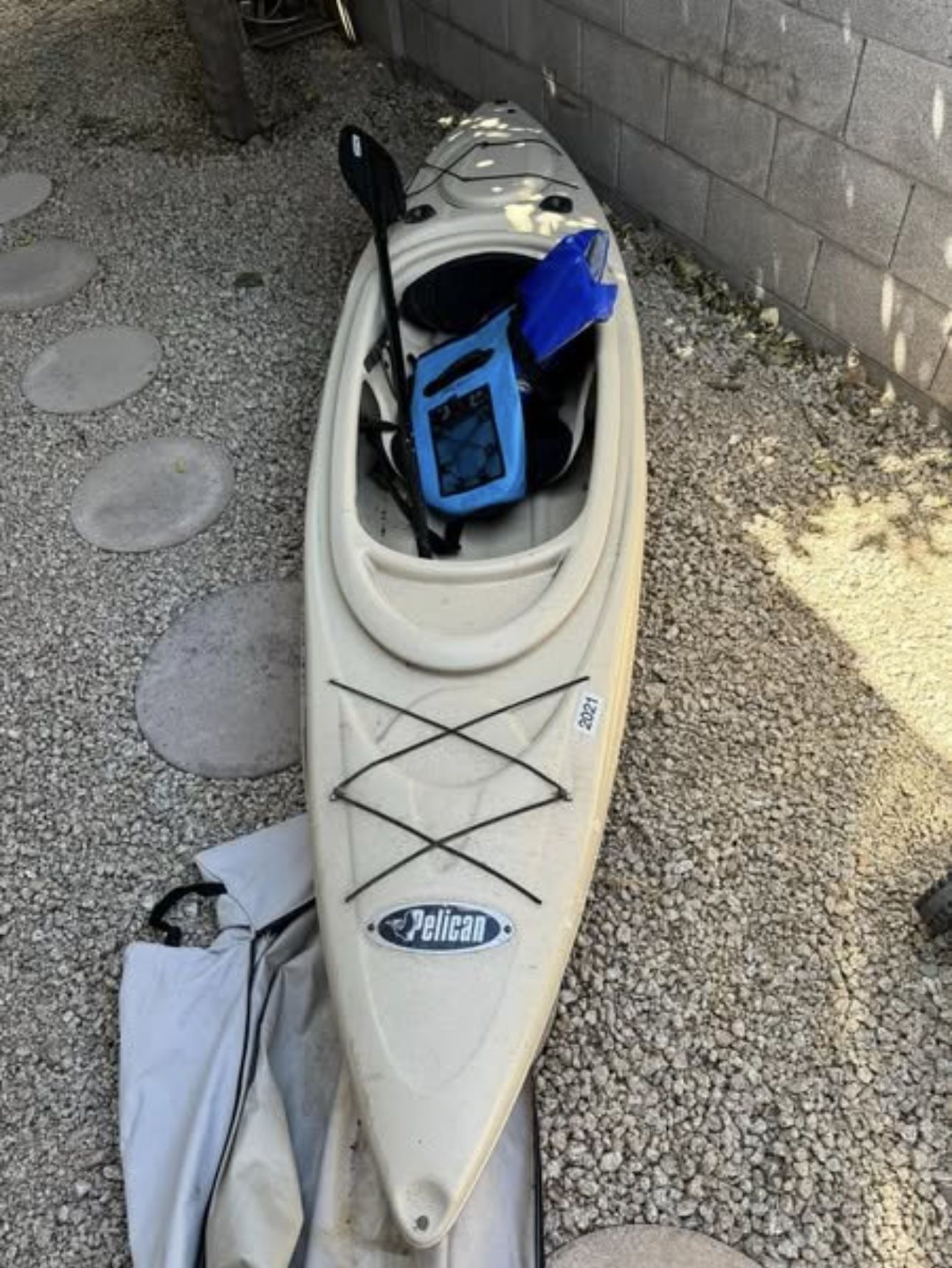 10’ Pelican kayak & accessories
