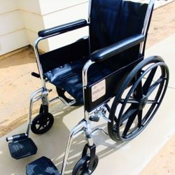Excel 2000 Wheelchair • Swing Away Footrest • Desk  Length Arms For Easy To PullUp To Tables • Vinyl Upholstery Stain Resistant • Carbon Steel Frame