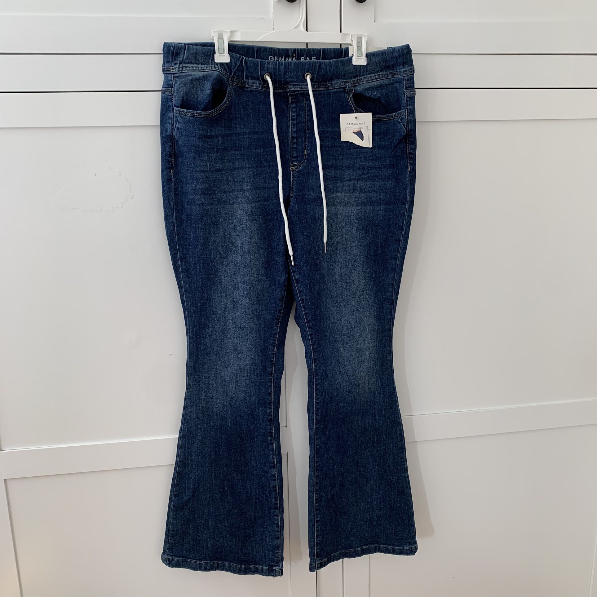 Gemma Rae High Rise Pull On Flare Jeans Size 16W