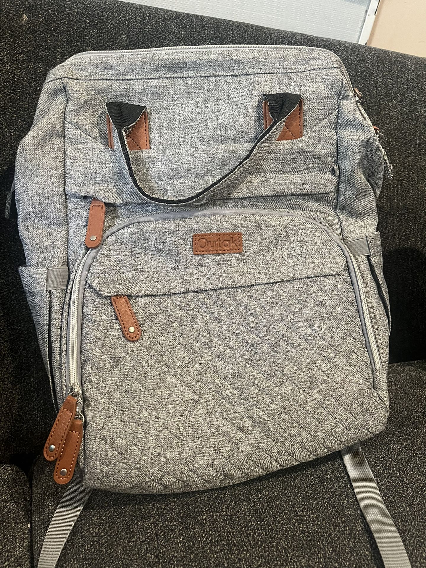 Grey Diaper Bag