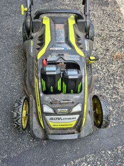 20" ryobi battery operated mower