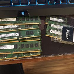 Entire lot of Laptop and Desktop RAM