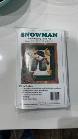 Snowman wall hanging quilt kit