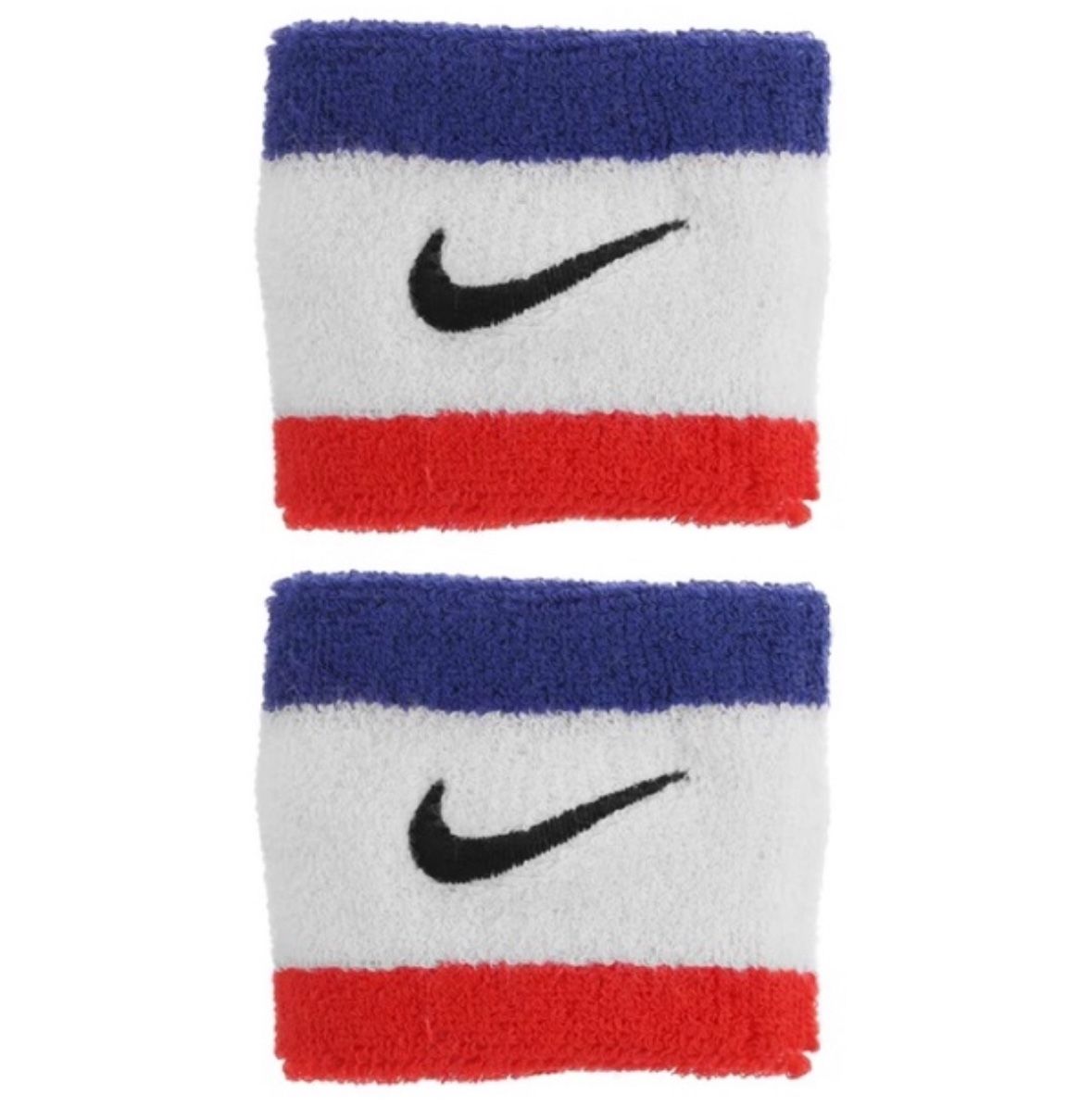 Nike Wristbands Swoosh RED/BLUE/WHITE 2 pack Unisex