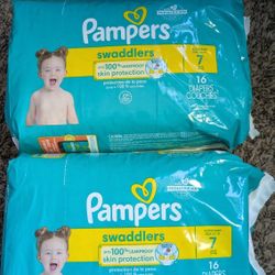 Pampers Swaddlers Size 7, 2 Packs