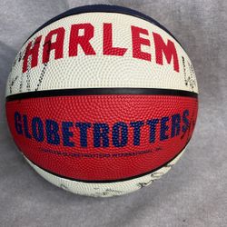Autographed Harlem Globetrotter basketball