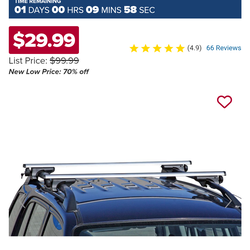Universal cross bars for roof rack