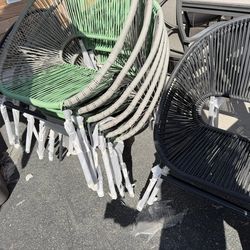 Wicker Club Chairs Set