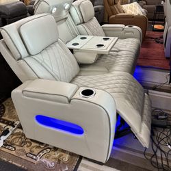 Power Reclining Sofa & Power Reclining Love Seat On Sale