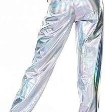 0312 Size S Metallic Pants Holographic Shiny (delivery available)