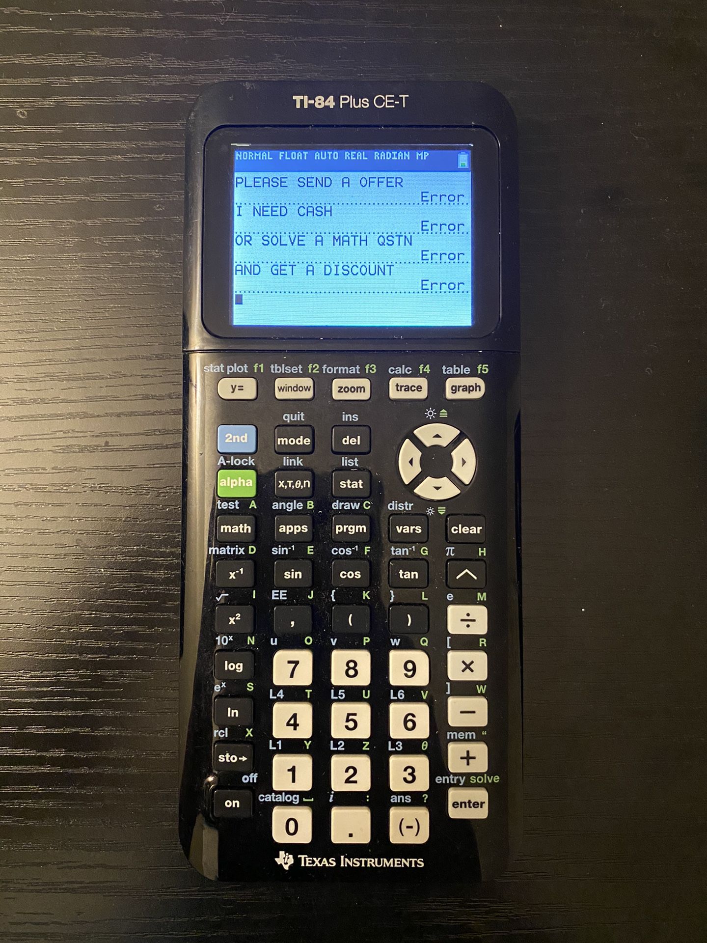 Texas Instruments TI-84 Plus CE-T Couloured Graphing Calculator