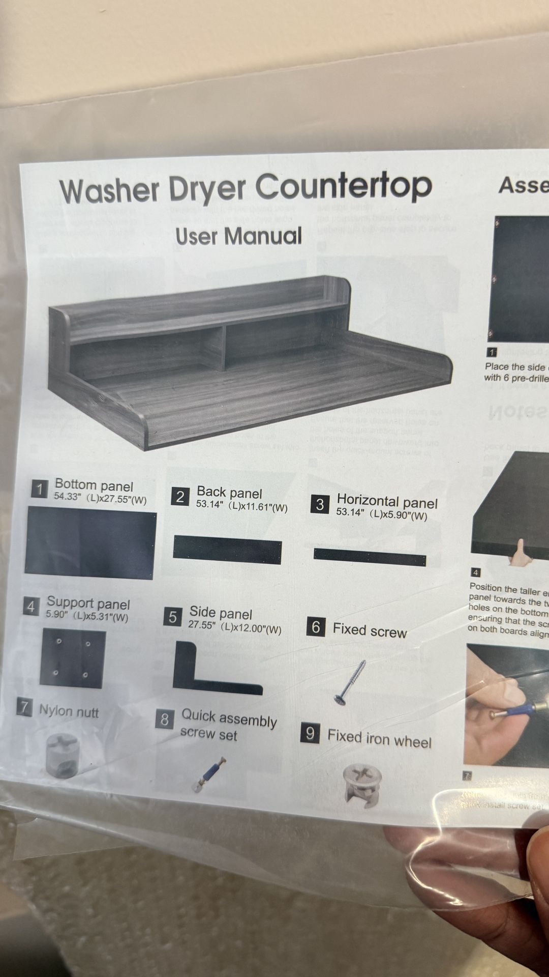 Washer dryer Countertop