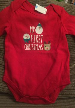 My first Christmas onesie. Size 3-6 months