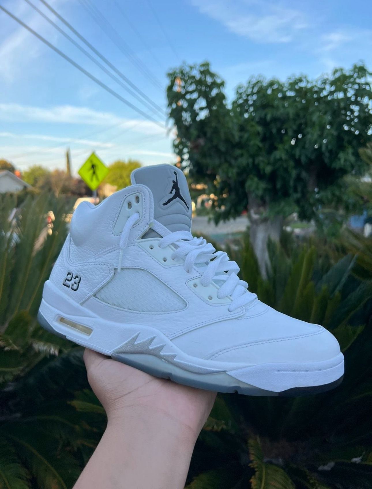 Jordan 5's "Metallic White 5's" Size 10.5