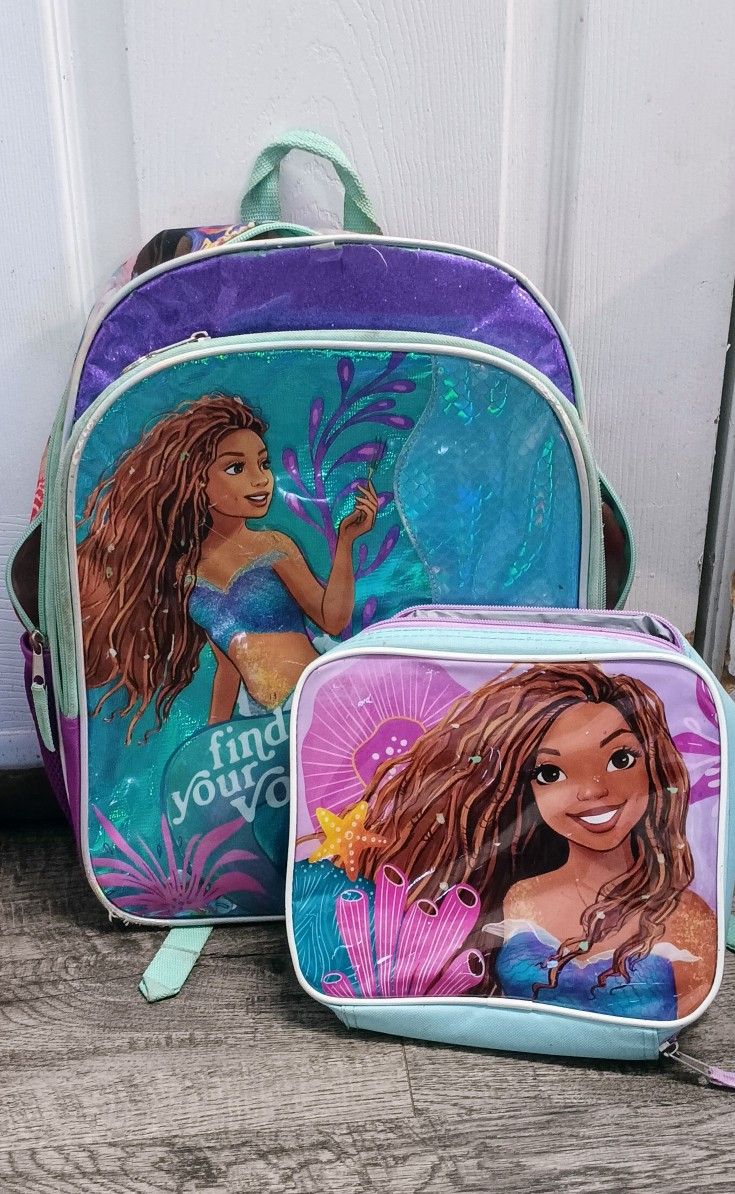 Little Mermaid Backpack & Lunchbox