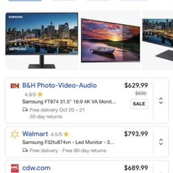 Samsung 32 Inch 4K Monitor 
