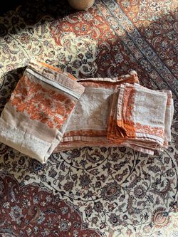 6 Williams Sonoma fall Thanksgiving cloth napkins—washed/used once