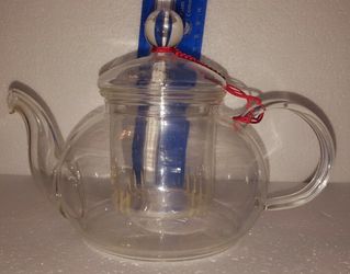 Tea Blossom 12 oz Glass Teapot & Infuser, single servingTea Blossom 12 oz Glass Teapot & Infuser, single serving