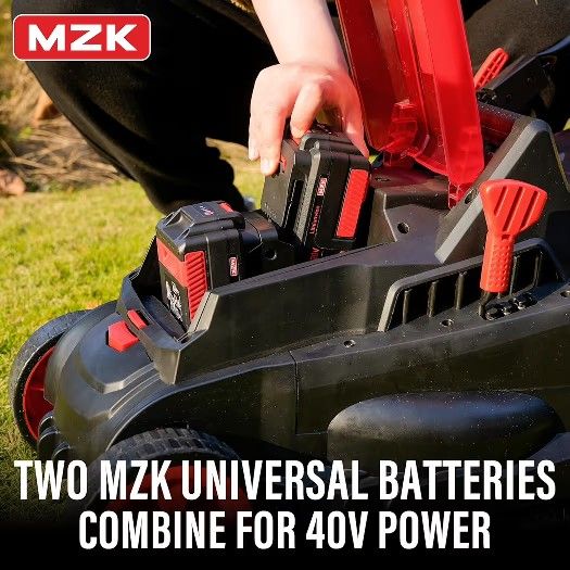MZK 40V(2 x 20V) 13”Cordless Electric Lawn Mower,with Position