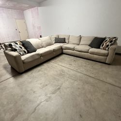 Can Deliver Feather Filled Sectional Couch