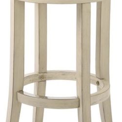 [SEALED]New Ridge Home Goods Victoria 26in Wood Bar Height Swivel Stool in Ivory Wood